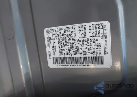 2011 Nissan Rogue S из США, поврежденный, VIN JN8AS5MV1BW255312